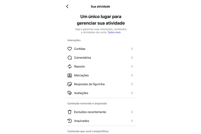 Como visualizar todas as publicações curtidas